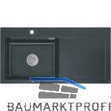 SYSTEMCERAM Einbausp�le Mera 100 SL, 1000 x 510 mm TT. rechts, Schiefer