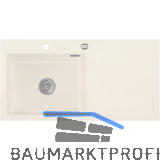 SYSTEMCERAM Einbausp�le Mera 100 SL, 1000 x 510 mm TT. rechts, Magnolie Exzenter