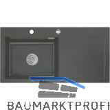 SYSTEMCERAM Einbausp�le Mera 100 SL, 1000 x 510 mm TT. rechts, Lava Exzenter
