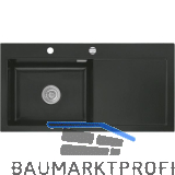 SYSTEMCERAM Einbausp�le Mera 100 SL, 1000 x 510 mm TT. rechts, Nigra Exzenter