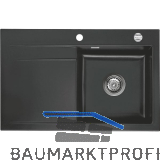 SYSTEMCERAM Einbausp�le Stema 80, 800 x 510 mm �1,5% Tropfteil links, Schiefer