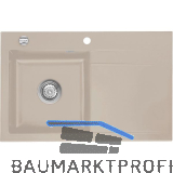 SYSTEMCERAM Einbausp�le Stema 80 Excenter 800 x 510 mm Tropfteil rechts, Fango