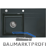 SYSTEMCERAM Einbausp�le Stema 80 Excenter 800 x 510 mm Tropfteil rechts, Eibe