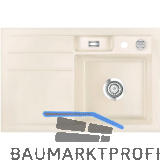 SYSTEMCERAM Einbausp�le Bela 78 Excenter, 780 x 510 mm Tropfteil links, Magnolie