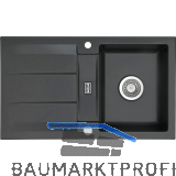 SYSTEMCERAM Einbausp�le Genea 87, 870 x 510 mm �1,5% reversibel, Schiefer