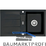 SYSTEMCERAM Einbausp�le Genea 87, 870 x 510 mm �1,5% reversibel, Nigra