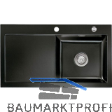 SYSTEMCERAM Einbausp�le Mera 90, 900 x 510 mm Tt. links, Nero