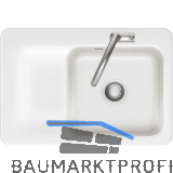 SYSTEMCERAM Einbausp�le Juna 75, 750 x 510 mm Tt. links, Gr�nland