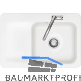 SYSTEMCERAM Einbausp�le Juna 75, 750 x 510 mm Tt. links, Polar