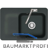SYSTEMCERAM Einbausp�le Juna 75, 750 x 510 mm Tt. links, Eibe