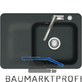 SYSTEMCERAM Einbausp�le Juna 75 Excenter, 750 x 510 mm Tt. links, Eibe