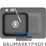 SYSTEMCERAM Einbausp�le Juna 75 Excenter, 750 x 510 mm Tt. rechts, Lava