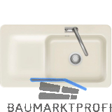 SYSTEMCERAM Einbausp�le Juna 90, 900 x 510 mm Tt. links, Magnolie