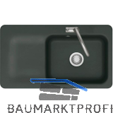 SYSTEMCERAM Einbausp�le Juna 90, 900 x 510 mm Tt. links, Eibe