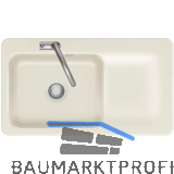 SYSTEMCERAM Einbausp�le Juna 90, 900 x 510 mm Tt. rechts, Magnolie