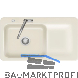 SYSTEMCERAM Einbausp�le Juna 90 Excenter, 900 x 510 mm Tt. rechts, Magnolie