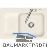 SYSTEMCERAM fl�chenb�ndige Sp�le Juna 75 F Excenter Tt. links, Jasmin