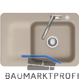 SYSTEMCERAM fl�chenb�ndige Sp�le Juna 75 F Excenter Tt. links, Fango