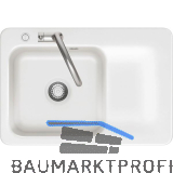 SYSTEMCERAM fl�chenb�ndige Sp�le Juna 75 F Excenter Tt. rechts, Gr�nland