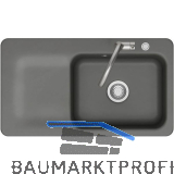 SYSTEMCERAM fl�chenb�ndige Sp�le Juna 90 F Excenter Tt. links, Lava