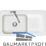 SYSTEMCERAM fl�chenb�ndige Sp�le Juna 90 F, 876 x 486 mm Tt. rechts, Polar