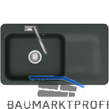 SYSTEMCERAM fl�chenb�ndige Sp�le Juna 90 F, 876 x 486 mm Tt. rechts, Eibe