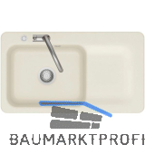 SYSTEMCERAM fl�chenb�ndige Sp�le Juna 90 F Excenter Tt. rechts, Jasmin