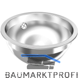 KWC 2D-Waschtisch Rondo RNDX 300, Edelstahl geb�rstet matt