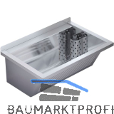 KWC Wand-Ausgussbecken CA210/2N Ablauf rechts, Edelstahl