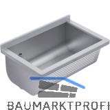 KWC Wand-Ausgussbecken BS311N Ablauf links, Edelstahl