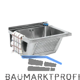KWC Wand-Ausgussbecken LTJ500 Ablauf mittig, Edelstahl