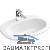 VILLEROY & BOCH Einbau-Waschtisch O.novo 41615601 560 mm, Wei� Alpin