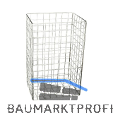 PROOX Abfalldrahtkorb 66 Liter Edelstahl poliert