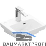 VILLEROY & BOCH Handwaschbecken Subway 43703701 370 mm, Wei� Alpin