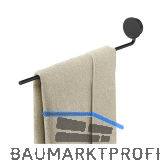 GEESA Handtuchhalter Opal Metallfinish Schwarz geb�rstet