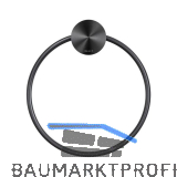 GEESA Handtuchring Opal Metallfinish Schwarz geb�rstet