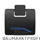 GEESA WC-Papierhalter Topaz mit Abdeckung Schwarz matt