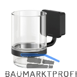 GEESA Glashalter Topaz Schwarz matt