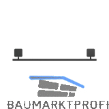 GEESA Handtuchhalter 450 mm Topaz Schwarz matt