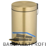 GEESA Treteimer Hotel 3 Liter Gold geb�rstet