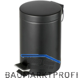 GEESA Treteimer Hotel 3 Liter Schwarz matt