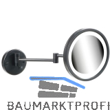 GEESA Kosmetikspiegel Mirror LED Schwarz matt