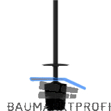 GEESA WC-Ersatzb�rste Opal Metallfinish Schwarz geb�rstet