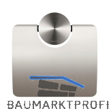 GEESA WC-Papierhalter Opal mit Abdeckung, Metallfinish Edelstahl geb�rstet