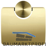GEESA WC-Papierhalter Opal mit Abdeckung, Metallfinish Gold geb�rstet