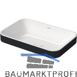 DURAVIT Aufsatzwaschtisch Happy D.2 Plus 60 ohne Hahnlochbank, Wei�/Anthr. matt