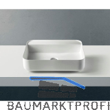 ZIEBERMAYR Aufsatzwaschtisch Squircle Tapbank eckig Wei� matt