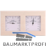 HARVIA Thermo-Hygrometer Quadrat geteilt Holz Espe