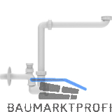 HL 5/4" x 32 mm Raumspar-M�belsiphon HL137N-BV mit Bel�ftungsventil