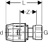 Geberit Push Fit berg. m berwurfmutter